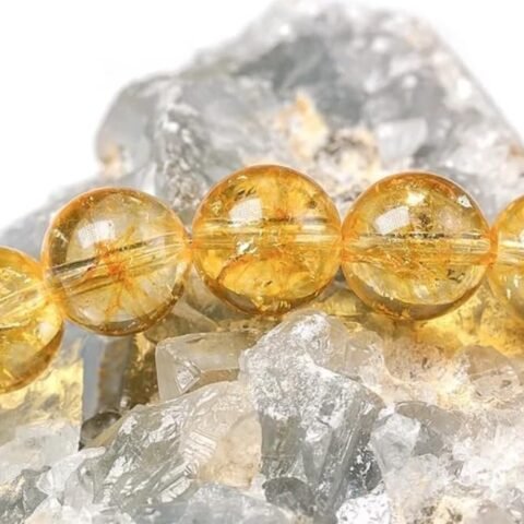 Divine Spirituals Citrne Natural Crystal Bracelet Lab Certified 8 mm AAA Grade Stretchable Bracelet for Healing Meditation and Manifestation Chakra Healing Bracelets Abundance Stones 2
