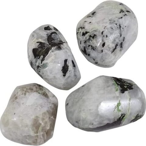 Divine Spirituals Original Crystal Tumble GemStone For Manifestation, Abundance , Healing and Meditation (Rainbow Moonstone) Chakra Tumbled Stones Abundance Stones