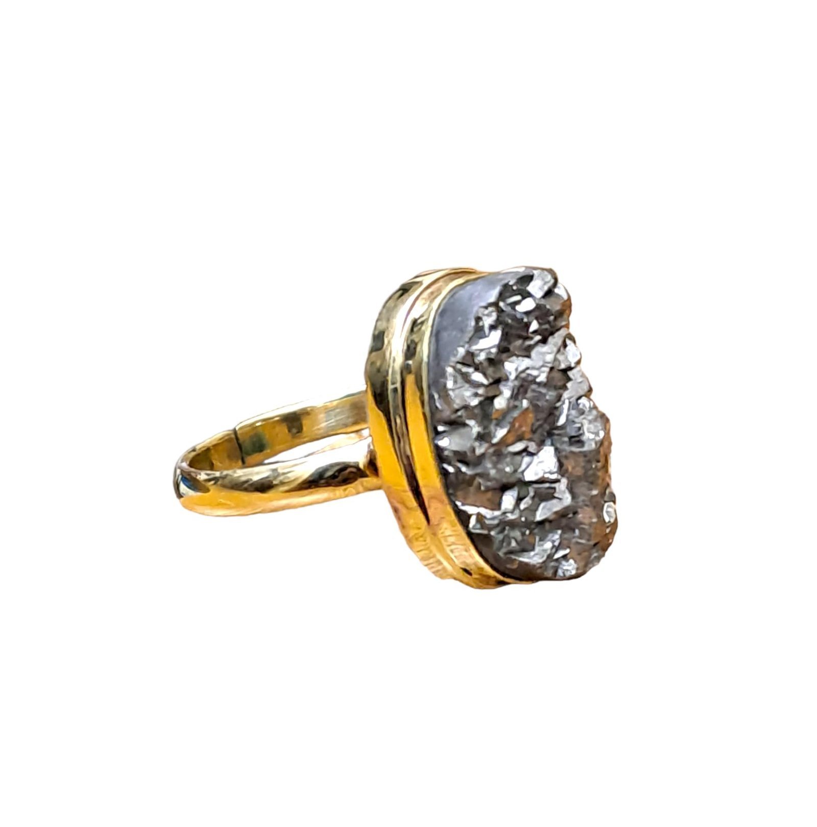 Divine Spirituals Certified Selenite Pure Crystal Ring for Abundance, Prosperity, Self Love, Wealth and Protection Crystal Gemstone Rings Abundance Stones