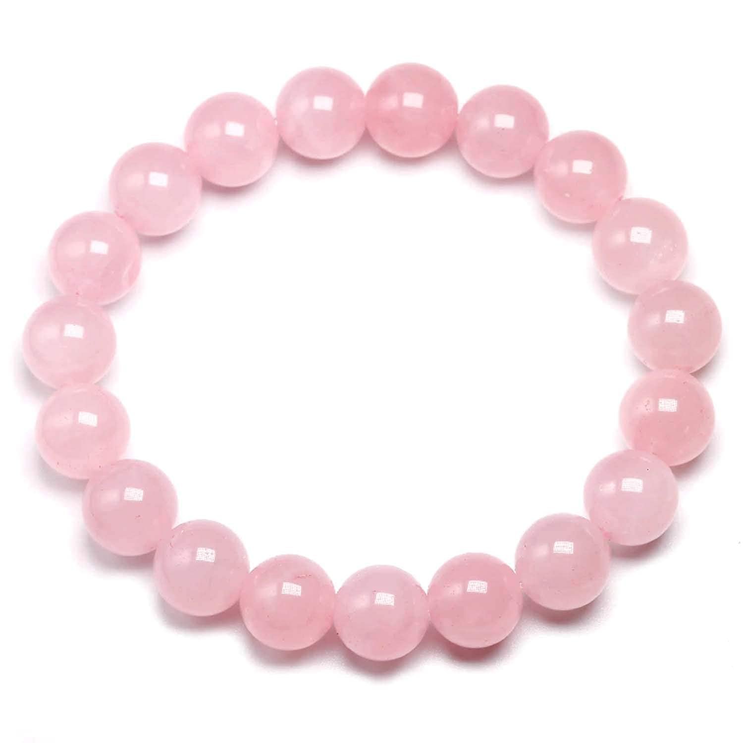 Rose Quartz Adjustable Thread Bracelet – 10mm Healing Crystals, Signature Products Healing Crystals, Round, Rose Quartz, Natural Gemstone, Rose Quartz Bracelet