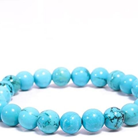 Divine Spirituals Turquoise Natural Bracelet Pure Certified 8mm Unisex Bracelets Super AAA Quality for Healing Meditation Success and Abundance Sacred Sanctuary Abundance Stones