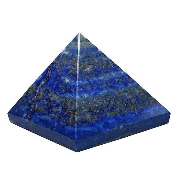 Divine Spirituals Natural Howlite Certified Pyramid – 2″ Inch Crystal Certified Pyramid for Positive Energy, Vastu, Reiki, Feng Shui and Chakra Healing Energy Balancing Sculptures Abundance Stones 2