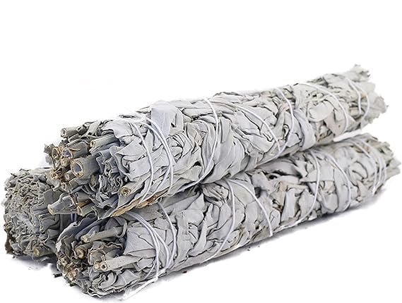 Divine Spirituals White Sage White California Sage Smudge Sticks (6 Inch) for Home Cleansing Ancient Rituals and Healing Meditation – Pack of 12 White Sage Abundance Stones Divine Spirituals White Sage White California Sage Smudge Sticks (6 Inch) for Home Cleansing Ancient Rituals and Healing Meditation – Pack of 12 White Sage Abundance Stones