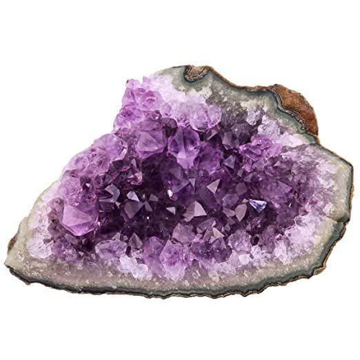 Divine Spirituals Natural Purple Amethyst Quartz Crystal Cluster Geode Druzy Home Decoration Gemstone Specimen Sacred Sanctuary Abundance Stones