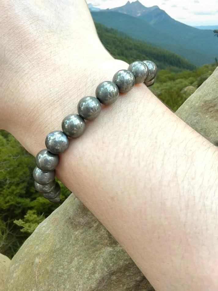 Divine Spirituals Original Certified Real Pyrite Bracelet 8mm Round Beaded AAA Grade Handmade Stretchable Bracelet For Men & Women Chakra Healing Bracelets Abundance Stones 7 Divine Spirituals Original Certified Real Pyrite Bracelet 8mm Round Beaded AAA Grade Handmade Stretchable Bracelet For Men & Women Chakra Healing Bracelets Abundance Stones 7