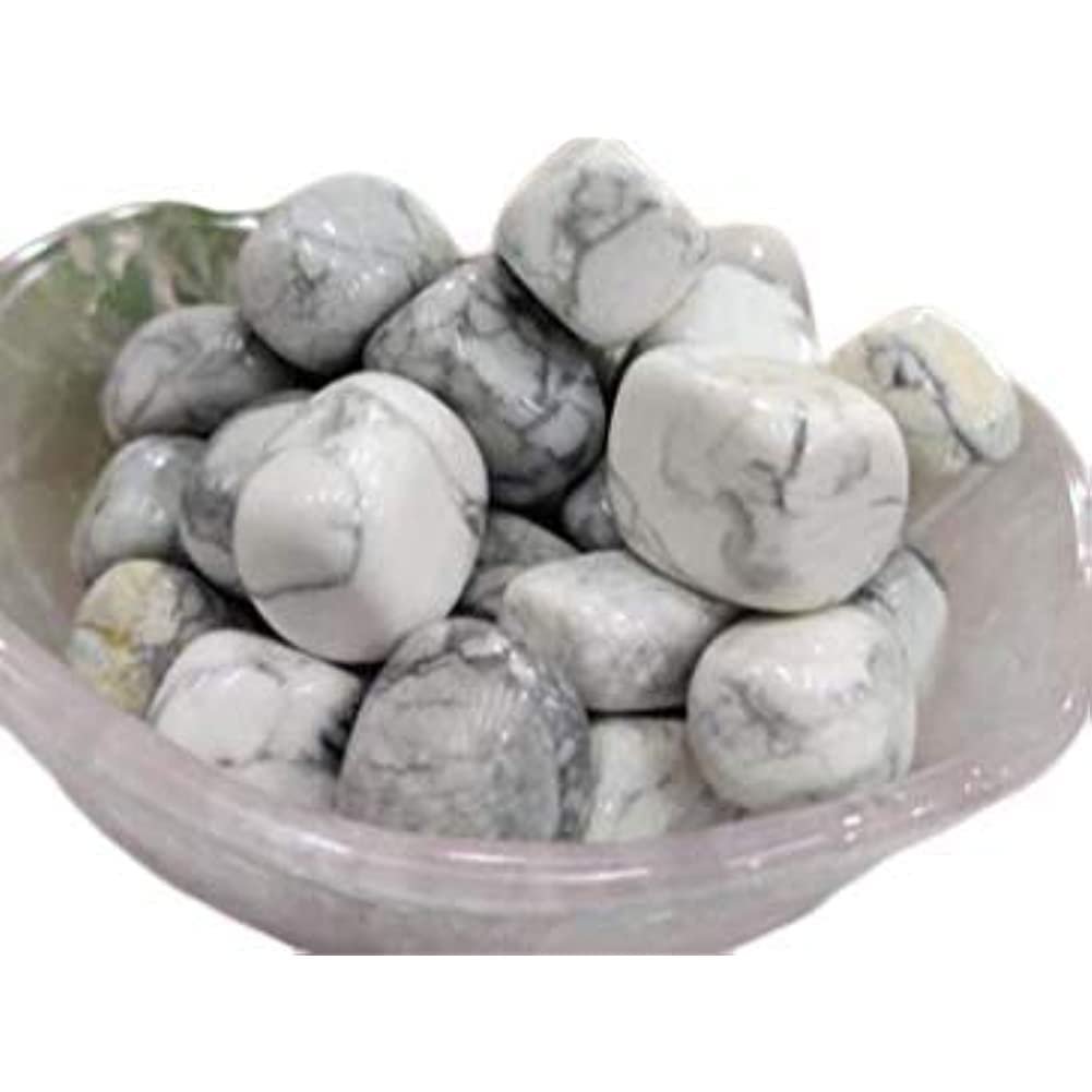 Divine Spirituals Natural Howlite Tumble Stone Raw Rough Stone for Reiki Healing and Crystal Healing Tumbled Stones Pack of 50 Gram Approx (Color : White & Grey) Chakra Tumbled Stones Abundance Stones 2