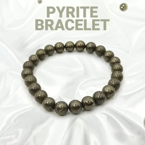 Divine Spirituals Pyrite Natural Pure Certified 8mm Unisex Bracelets Super AAA Quality for Healing Meditation Success and Abundance Chakra Healing Bracelets Abundance Stones 2