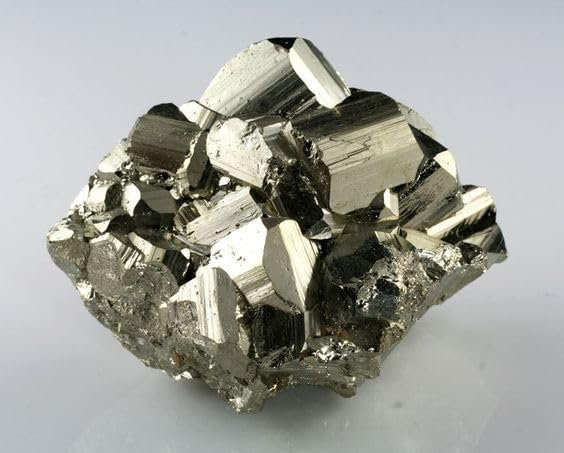 Divine Spirituals Pyrite Stone Original Cluster Samples – High Energy Natural Iron Pyrite Stone Gold Rock Reiki Crystal Used for Increased Willpower and Manifestation (Certified Pyrite) (120 Grams Plus Approx.) Cubical Pyrite Clusters Abundance Stones 2