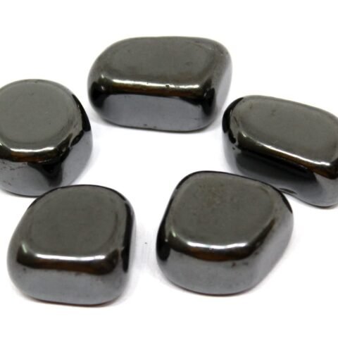 Divine Spirituals Hematite Natural Healing Crystal Tumble Stone (Value Pack of 2 AAA Grade Natural Tumbles) Chakra Tumbled Stones Abundance Stones 2
