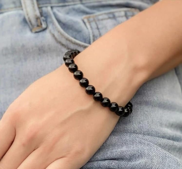 Divine Spirituals Black Tourmaline Natural Crystal Bracelet Lab Certified 8 mm AAA Grade Stretchable Bracelet for Healing Meditation and Manifestation Chakra Healing Bracelets Abundance Stones 5 Divine Spirituals Black Tourmaline Natural Crystal Bracelet Lab Certified 8 mm AAA Grade Stretchable Bracelet for Healing Meditation and Manifestation Chakra Healing Bracelets Abundance Stones 5