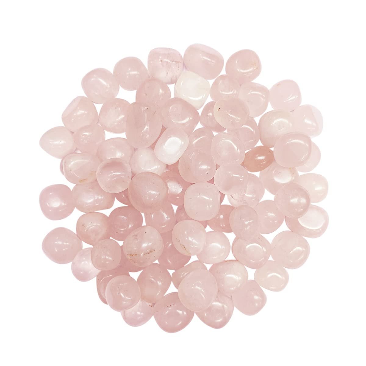 Divine Spirituals Natural Rose Quartz Tumbled Stone Crystal Tumble Stone Crystals Gemstones Tumbled Pebble Stones for Healing Meditation and Manifest Abundance – Value Pack of 2 Chakra Tumbled Stones Abundance Stones