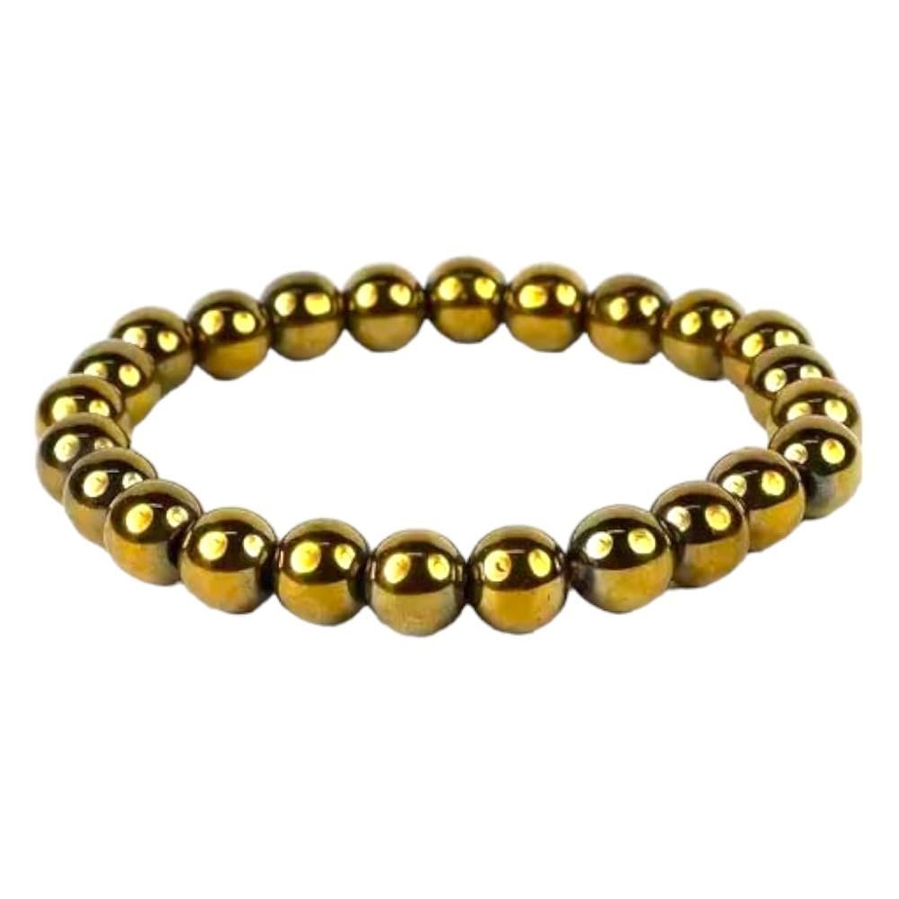 Divine Spirituals Lab Certified AAA Quality Golden Pyrite Bracelet 8mm Stretchable Bracelet – Money Magnet For Men & Women Pyrite for Prosperity, Abundance & Manifestation Chakra Healing Bracelets Abundance Stones