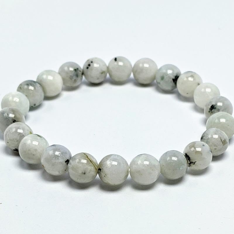 Divine Spirituals Rainbow Moonstone Natural Pure Certified For Men and Women Adjustable 8mm Lab Certified Gemstone For Men and Women Bracelet for Healing Meditation Success and Abundance Chakra Healing Bracelets Abundance Stones