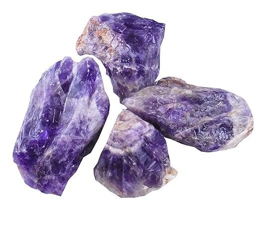 Divine Spirituals AAA Grade Raw Chakra Stones Natural Healing crystal Healing Crystals for Fengshui, Vastu, Reiki, Chakra Meditation and Abundance (Amethyst Raw) Natural Healing Crystals Abundance Stones 2