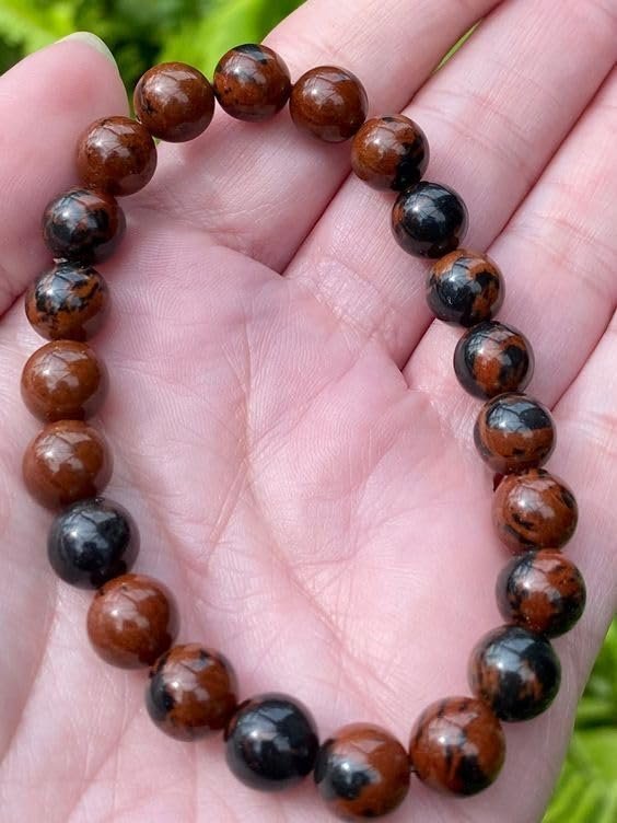 Divine Spirituals Mahogany Obsidian Natural Crystal Bracelet Lab Certified 8 mm AAA Grade Stretchable Bracelet for Healing Meditation and Manifestation Chakra Healing Bracelets Abundance Stones 5 Divine Spirituals Mahogany Obsidian Natural Crystal Bracelet Lab Certified 8 mm AAA Grade Stretchable Bracelet for Healing Meditation and Manifestation Chakra Healing Bracelets Abundance Stones 5