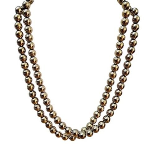 Divine Spirituals Certified Golden Pyrite 8 mm Stone Mala/Necklace Crystal Mala 108 + 1 Beads Jaap Mala for Reiki Healing and Crystal Healing Stone (Color : Golden) Crystal Mala Abundance Stones