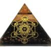 Divine Spirituals Shungite Crystal Orgone Pyramid, Shungite Pyramid with Metatron Cube | Crystal Pyramids for Positive Energy (Orgone Pyramid EMF Protection) EMF Protection Products Abundance Stones 4