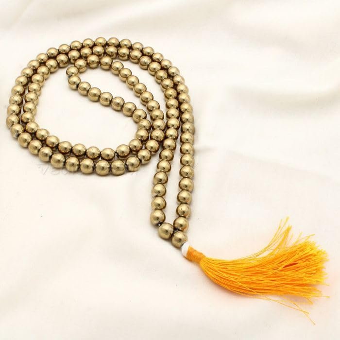 Divine Spirituals Golden Pyrite Jaap Mala 108-8 mm Beads for Prosperitiy Wealth Willpower and Financial Abundance with 1 Palo Santo Smude and 1 California White Sage Smudge Stick Crystal Mala Abundance Stones Divine Spirituals Golden Pyrite Jaap Mala 108-8 mm Beads for Prosperitiy Wealth Willpower and Financial Abundance with 1 Palo Santo Smude and 1 California White Sage Smudge Stick Crystal Mala Abundance Stones