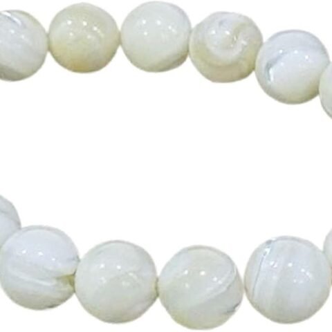 AAA Grade Mother Of Pearl Bracelet – 10mm Healing Crystals, Signature Products Healing Crystals, Mother Of Pearl Bracelet, Round, Mother Of Pearl, Natural Gemstone