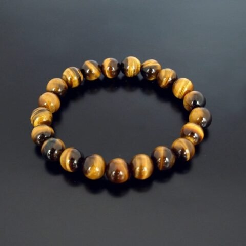 Divine Spirituals Tiger Eye Natural Pure Certified 8mm Unisex Bracelet Super AAA Quality for Healing Meditation Success and Abundance (Tiger Eye Bracelet) Chakra Healing Bracelets Abundance Stones 2