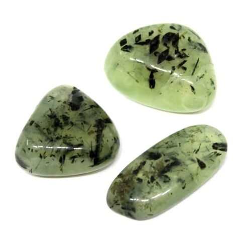 Divine Spirituals Prehnite Power Crystal Original Tumble for being trusted, and become a source of authority.(Value Pack of 2) Chakra Tumbled Stones Abundance Stones
