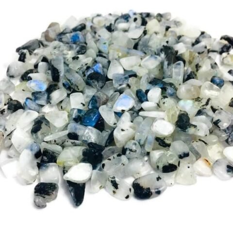 Divine Spirituals Natural Rainbow Moonstone Chips for Healing Meditation, Reiki, Vastu, Decor, Spirituality and Manifesting Abundance in Life Sacred Sanctuary Abundance Stones