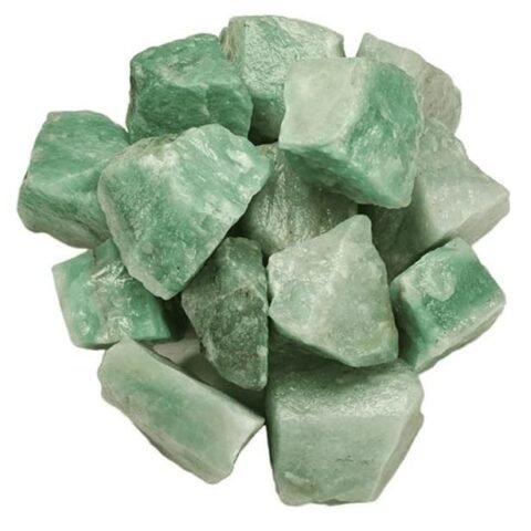 Divine Spirituals Natural Healing Crytal Green Aventurine Raw Rough Stones. Weight : 200 Grams | Pack of 4 to 8 Beautiful Natural Healing Crytal Raw Stones | Hand Picked and Cleaned Natural Healing Crystals Abundance Stones
