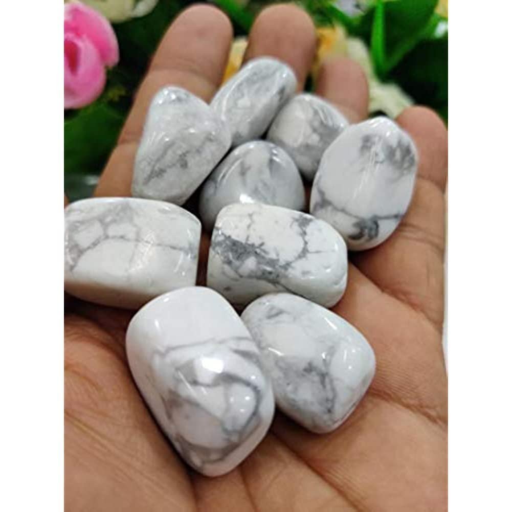 Divine Spirituals Natural Howlite Tumble Stone Raw Rough Stone for Reiki Healing and Crystal Healing Tumbled Stones Pack of 50 Gram Approx (Color : White & Grey) Chakra Tumbled Stones Abundance Stones 7 Divine Spirituals Natural Howlite Tumble Stone Raw Rough Stone for Reiki Healing and Crystal Healing Tumbled Stones Pack of 50 Gram Approx (Color : White & Grey) Chakra Tumbled Stones Abundance Stones 7