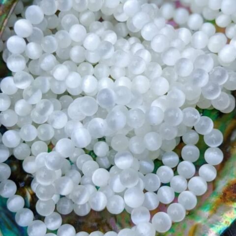 Divine Spirituals Selenite Natural Crystal Bracelet Lab Certified 8 mm AAA Grade Stretchable Bracelet for Healing Meditation and Manifestation Chakra Healing Bracelets Abundance Stones 2