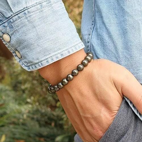 Divine Spirituals Pyrite Certified Bracelet to balance Chakras Natural Crystal Certified healing bracelet. Stretchable – 8MM beads Bracelets for men & women. Chakra Healing Bracelets Abundance Stones 7 Divine Spirituals Pyrite Certified Bracelet to balance Chakras Natural Crystal Certified healing bracelet. Stretchable – 8MM beads Bracelets for men & women. Chakra Healing Bracelets Abundance Stones 7