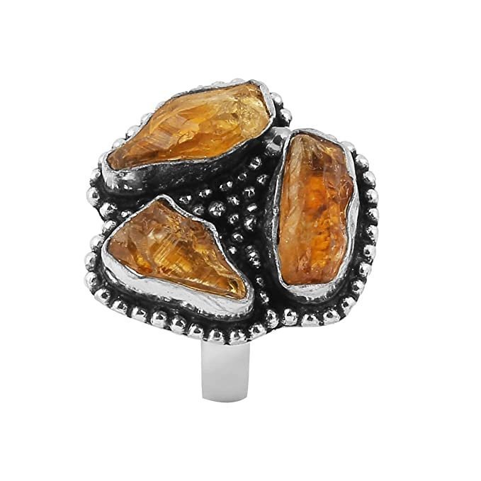 Divine Spirituals Certified Original Raw Citrine Triple Money Stone Adjustable Ring for Financial Abundance Wealth Good Luck and Prosperity Natural Healing Crystals Abundance Stones 8 Divine Spirituals Certified Original Raw Citrine Triple Money Stone Adjustable Ring for Financial Abundance Wealth Good Luck and Prosperity Natural Healing Crystals Abundance Stones 8