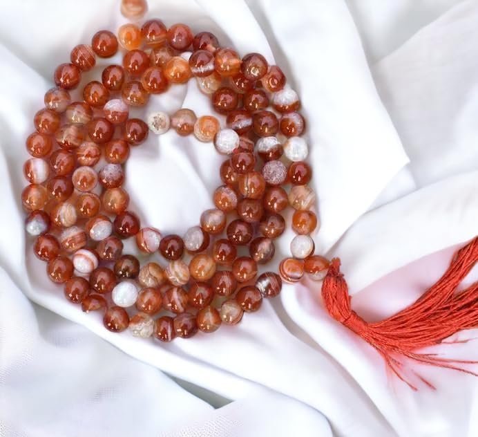 Divine Spirituals Certified 108 Plus 1 Mala Beads Collection for Men and Women Natural Pure 8 mm Beads – for Yoga Reiki Meditation Feng Shui Natural Red Sulemani Hakik Mala Crystal Mala Abundance Stones 4 Divine Spirituals Certified 108 Plus 1 Mala Beads Collection for Men and Women Natural Pure 8 mm Beads – for Yoga Reiki Meditation Feng Shui Natural Red Sulemani Hakik Mala Crystal Mala Abundance Stones 4