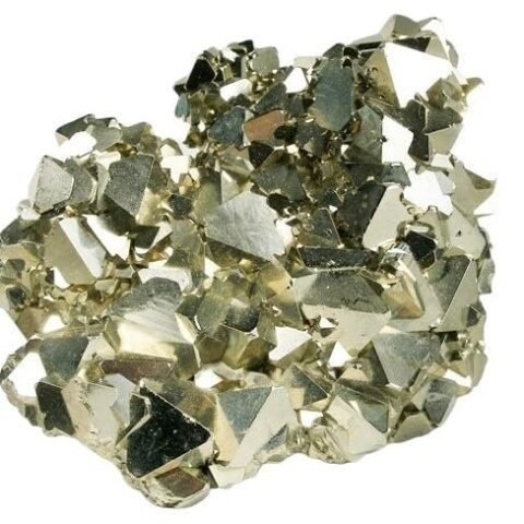 Divine Spirituals Peruvian Pyrite Stone Original Cluster – High Energy Natural Iron Pyrite Rock Geode for Increased Willpower and Manifestation Stone For Attracting Wealth & Abundance Cubical Pyrite Clusters Abundance Stones