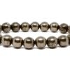 Divine Spirituals Natural Pyrite Real Pure Crystal Lab Certified 10 mm Flat Bead Faceted Bracelet for Men and Women for Good Luck, Love, Abundance, Healing and Meditation Chakra Healing Bracelets Abundance Stones