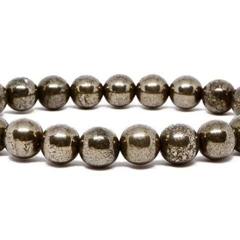 Divine Spirituals Pyrite Certified Bracelet to balance Chakras Natural Crystal Certified healing bracelet. Stretchable – 8MM beads Bracelets for men & women. Chakra Healing Bracelets Abundance Stones