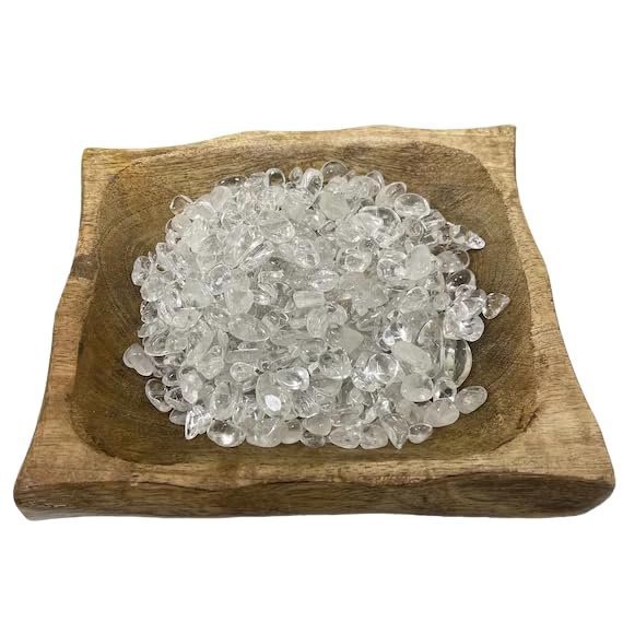 Divine Spirituals Natural Clear Quartz Raw Pure/Rough Stone Crystal Pure Chips For Vastu,Crystal Healing,Spirituality,Business Success,Money Abundance&Prosperity(50 Grams)(Pure Clear Quartz Chips) Natural Healing Crystals Abundance Stones
