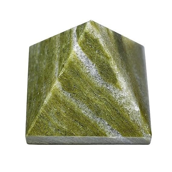 Divine Spirituals Natural Aquamarine Certified Pyramid – 2″ Inch Crystal Certified Pyramid for Positive Energy, Vastu, Reiki, Feng Shui and Chakra Healing Energy Balancing Sculptures Abundance Stones