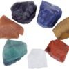 Divine Spirituals AAA Grade Raw 7 Chakra Stones Natural Healing Crytal Healing Crystals for Fengshui, Vastu, Reiki, Chakra Meditation and Abundance (Set of 7 Premium Raw Crystals for Each Chakra) Natural Healing Crystals 7 Chakra Raw Crystal 4