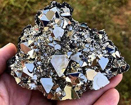 Divine Spirituals Peru Pyrite Stone Original Cluster -Natural Iron Pyrite Rock Reiki Crystal for Increased Willpower and Manifestation (57 Grams) Cubical Pyrite Clusters Abundance Stones 5 Divine Spirituals Peru Pyrite Stone Original Cluster -Natural Iron Pyrite Rock Reiki Crystal for Increased Willpower and Manifestation (57 Grams) Cubical Pyrite Clusters Abundance Stones 5