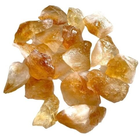 Divine Spirituals Natural Citrine Rough Stone for Vastu, Crystal Healing, Spirituality, Business Success, Money Abundance & Prosperity Citrine Stone, Raw Rough Stone (100 Grams) Natural Healing Crystals Abundance Stones