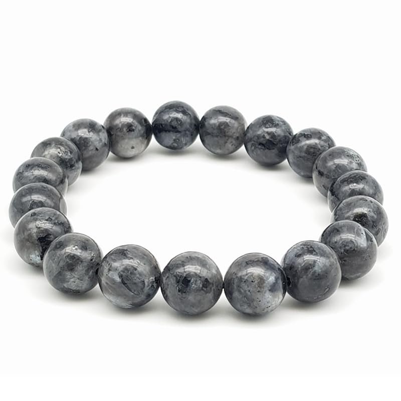 AAA Grade Larvikite Bracelet – 10mm Healing Crystals, Signature Products Healing Crystals, Round, Natural Gemstone, Larvikite, Larvikite Bracelet