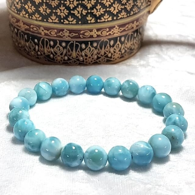 Divine Spirituals Natural Larimar Crystal Bracelet Lab Certified 8 mm AAA Grade Stretchable Bracelet for Healing Meditation and Manifestation Chakra Healing Bracelets Abundance Stones 6 Divine Spirituals Natural Larimar Crystal Bracelet Lab Certified 8 mm AAA Grade Stretchable Bracelet for Healing Meditation and Manifestation Chakra Healing Bracelets Abundance Stones 6