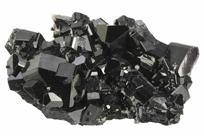 Divine Spirituals Natural Pure Black Tourmaline Certified Clusters for Grounding and Protection | Healing and Meditation – Cleansing off Negative Energy Black Tourmaline Clusters Abundance Stones