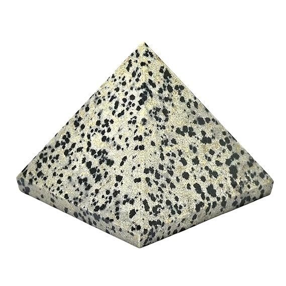 Divine Spirituals Natural Dalmatian Jasper Certified Pyramid – 2″ Inch Crystal Certified Pyramid for Positive Energy, Vastu, Reiki, Feng Shui and Chakra Healing Energy Balancing Sculptures Abundance Stones
