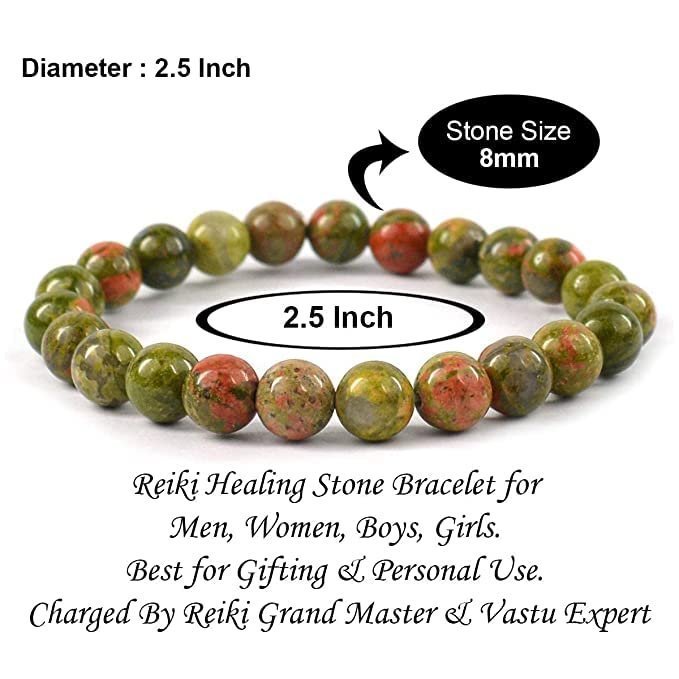 Divine Spirituals Unakite Bracelet for Women Men Natural Healing – AAA Grade Original Healing Gemstone Stretchable Bracelet for Yoga Reiki Meditation Feng Shui Chakra Healing Bracelets Abundance Stones 2