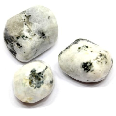 Divine Spirituals Rainbow Moonstone Natural Healing Crystal Tumble Stone (Value Pack of 2 AAA Grade Natural Tumbles) Chakra Tumbled Stones Abundance Stones