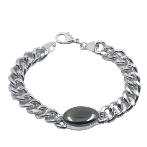 Divine Spirituals Pyrite Cabochon Certified 8mm Unisex Bracelets Super AAA Quality for Healing Meditation Success and Abundance (Pyrite Cabochon Chain Bracelet) Chakra Healing Bracelets Abundance Stones 2