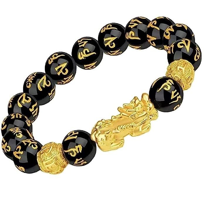 AAA Grade Black Obsidian Bracelet – 10mm Healing Crystals, Signature Products Healing Crystals, Round, Natural Gemstone, Black Obsidian, Black Obsidian Bracelet