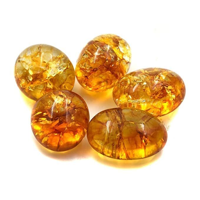 Divine Spirituals AAA Grade Citrine Tumble Pebbles Stones for Reiki Healing Vastu Correction Love Relationship and Financial Abundance (Citrine) Chakra Tumbled Stones Abundance Stones