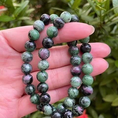 Divine Spirituals Ruby Zoisite Natural Bracelet Pure Certified For Men and Women Adjustable 8mm Lab Certified Gemstone For Men and Women Bracelet for Healing Meditation Success and Abundance Chakra Healing Bracelets Abundance Stones 2